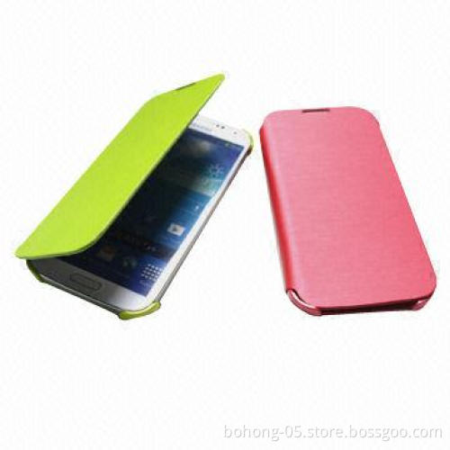 PU Cases for Samsung S4, left and right turn wiredrawing heat styling hard shell carrying